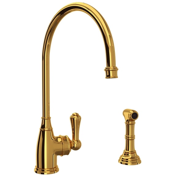 Perrin And Rowe U.4702-2 Georgian Era 1.8 GPM Kitchen Faucet - Brass