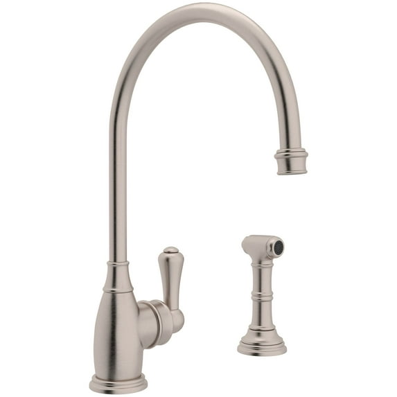 Perrin And Rowe U.4702-2 Georgian Era 1.8 GPM Single Hole Kitchen Faucet - Satin English