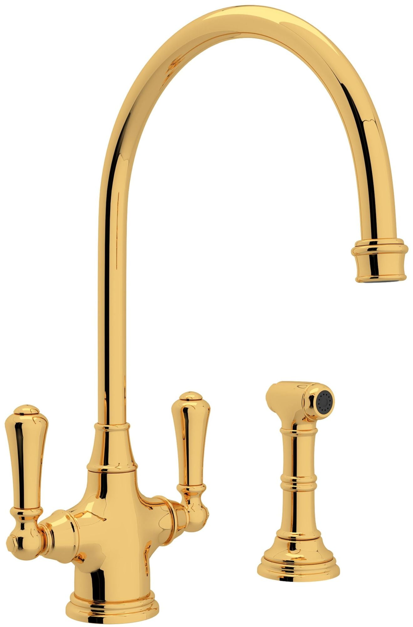 Perrin And Rowe U.4710-2 Georgian Era 1.8 GPM Single Hole Kitchen Faucet - Gold
