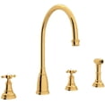 thumbnail image 1 of Perrin And Rowe U.4735X-2 Georgian Era 1.8 GPM Widespread Kitchen Faucet - Gold, 1 of 5