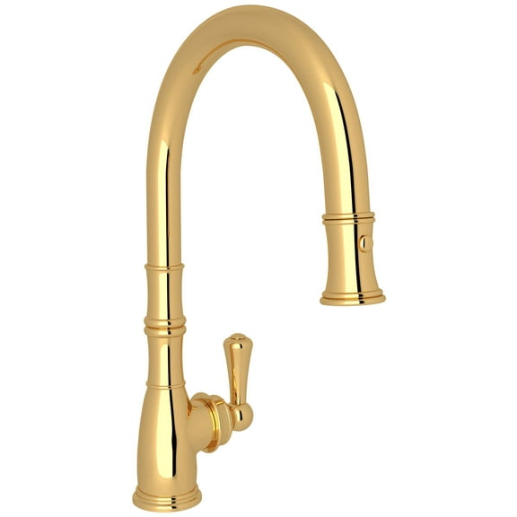Perrin And Rowe U.4744-2 Georgian Era 1.75 GPM Pull Down Kitchen Faucet - Brass