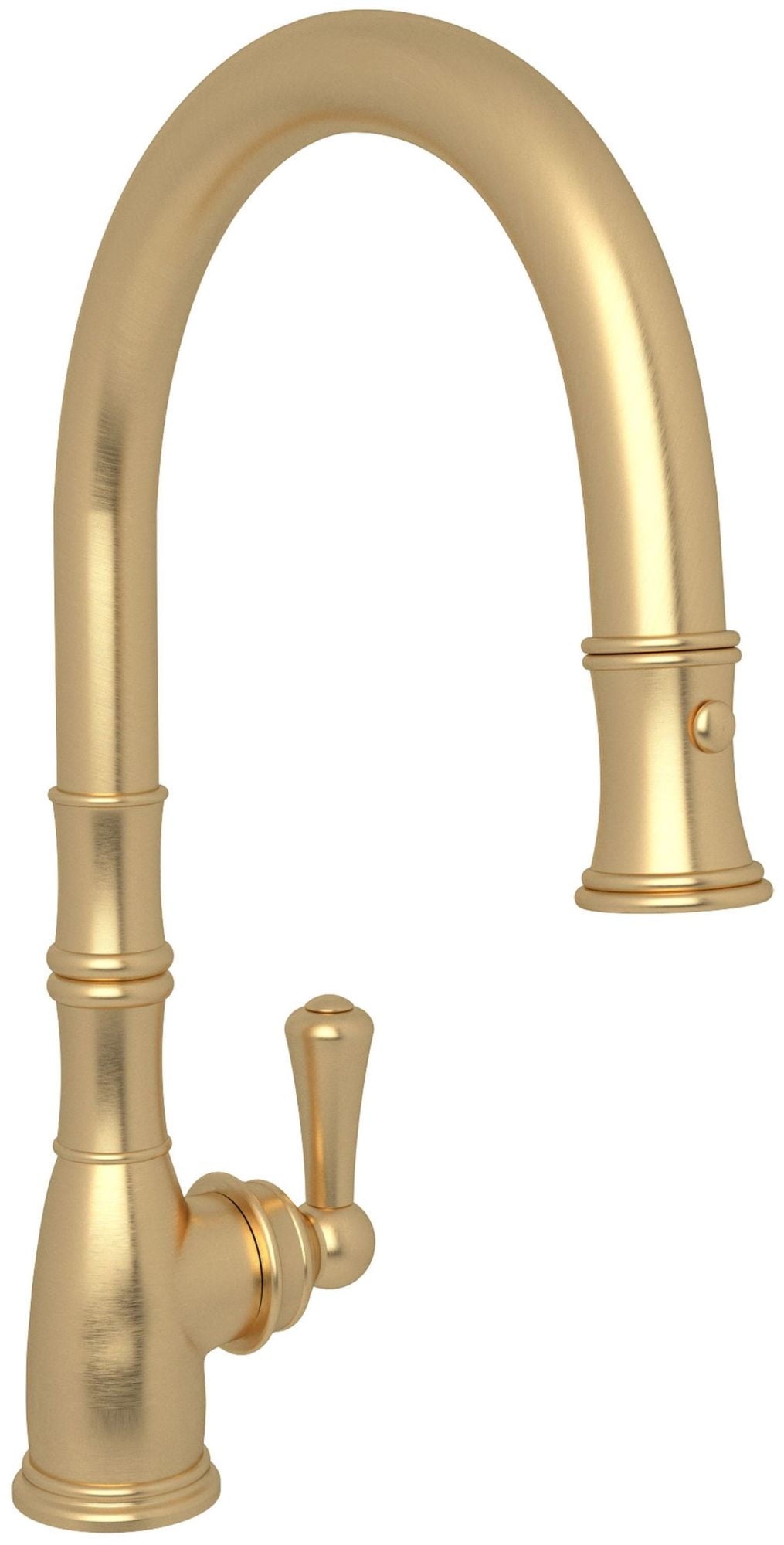 Perrin And Rowe U.4744-2 Georgian Era 1.8 GPM Single Hole Pull Down Kitchen Faucet - Satin