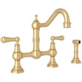 thumbnail image 1 of Perrin And Rowe U.4756L-2 Edwardian 1.8 GPM Widespread Bridge Kitchen Faucet - Satin, 1 of 7