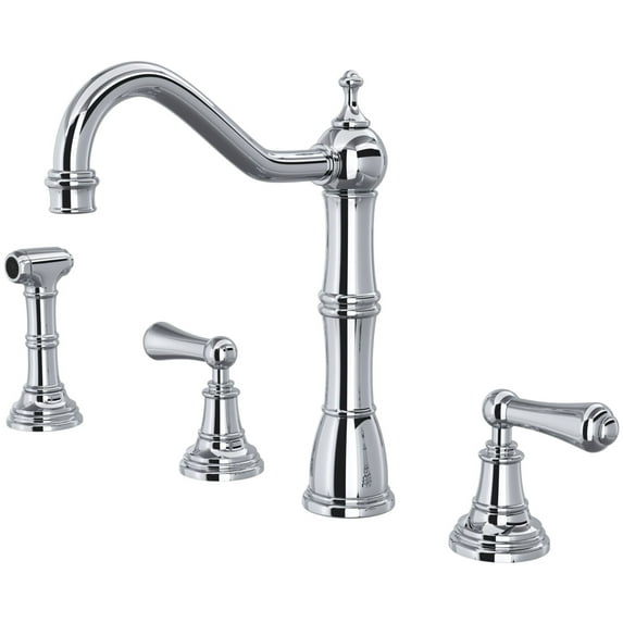 Perrin And Rowe U.4776L-2 Edwardian 1.8 GPM Single Hole Kitchen Faucet - Chrome