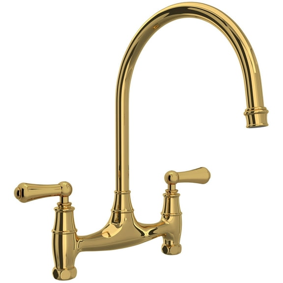 Perrin And Rowe U.4791L-2 Georgian Era 1.8 GPM Widespread Bridge Kitchen Faucet - Brass