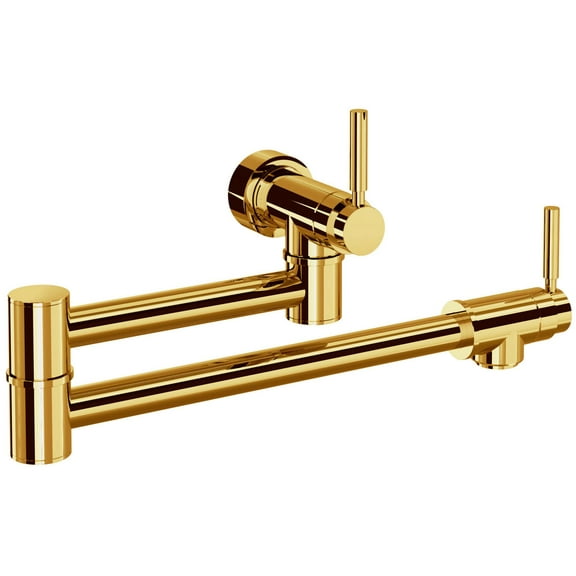 Perrin And Rowe U.4899Ls-2 Holborn 1.8 GPM Wall Mounted Double Handle Pot Filler Faucet -