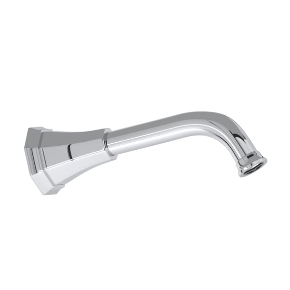 Perrin And Rowe U.5182 Deco 7-1/4" Brass Wall Mounted Shower Arm - Chrome