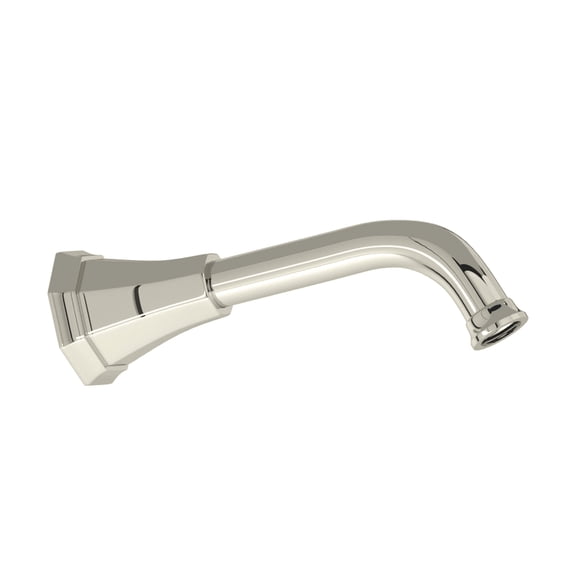 Perrin And Rowe U.5182 Deco 7-1/4" Brass Wall Mounted Shower Arm - Nickel
