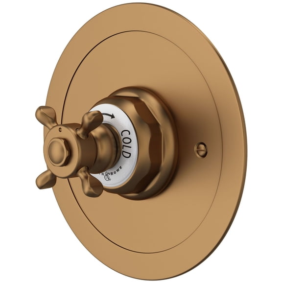 Open Box Perrin And Rowe U.5566X/To Edwardian Function Thermostatic Valve Trim Only - Bronze