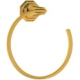 thumbnail image 1 of Perrin And Rowe U.6135 Deco 7" Wall Mounted Towel Ring - Brass, 1 of 5