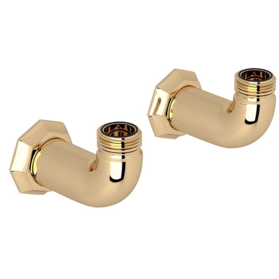 Perrin And Rowe U.6181 Deco Wall Unions - Gold