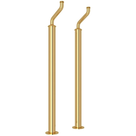 Perrin And Rowe U.6388 Brass Floor Pillar Legs For Tub Fillers - Gold
