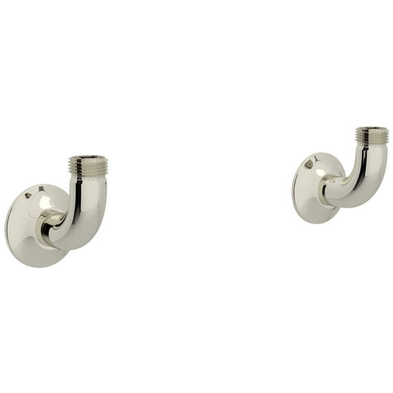 Perrin And Rowe U.6792-2 Georgian Era Bridge Kitchen Faucet Wall Unions - Nickel
