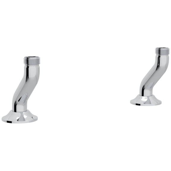 Perrin And Rowe U.6793-2 Georgian Era Bridge Kitchen Faucet Deck Unions - Chrome