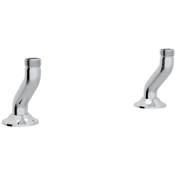 Perrin And Rowe U.6793-2 Georgian Era Bridge Kitchen Faucet Deck Unions - Chrome