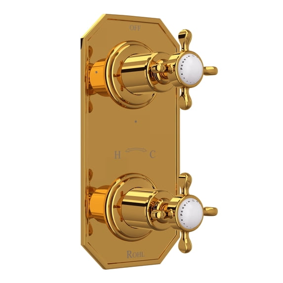 Perrin And Rowe U.8586X/To Edwardian 5 Function Thermostatic Valve Trim Only - Brass