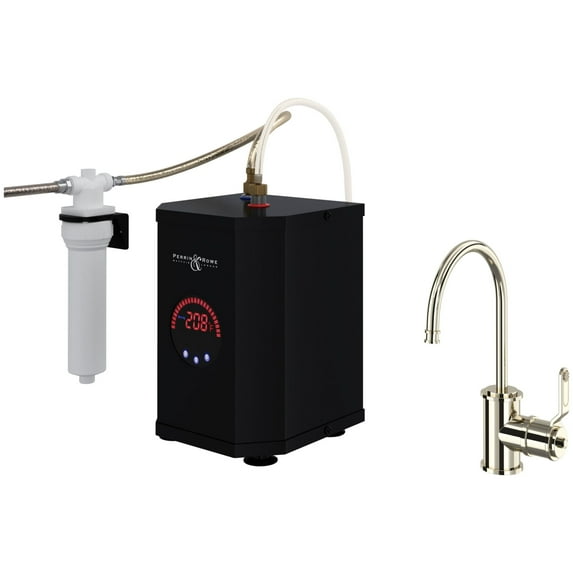 Perrin And Rowe U.Kit1833ht-2 Armstrong 0.5 GPM Kitchen Faucet And Hot Water Filter Kit -