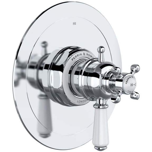 Open Box Perrin And Rowe U.Tew23w1l Edwardian Three Function Thermostatic Valve Trim Only - Chrome