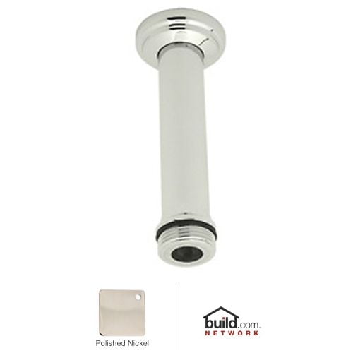 Perrin & Rowe Ceiling Mounted Shower Arm 4" Length For Overhead Shower In Polished Nickel