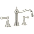 thumbnail image 1 of Perrin & Rowe Georgian Era Column Spout Widespread Lavatory Faucet In Polished Nickel With Porcelain Hot And Cold Indicator Cap Metal Lever, 1 of 5