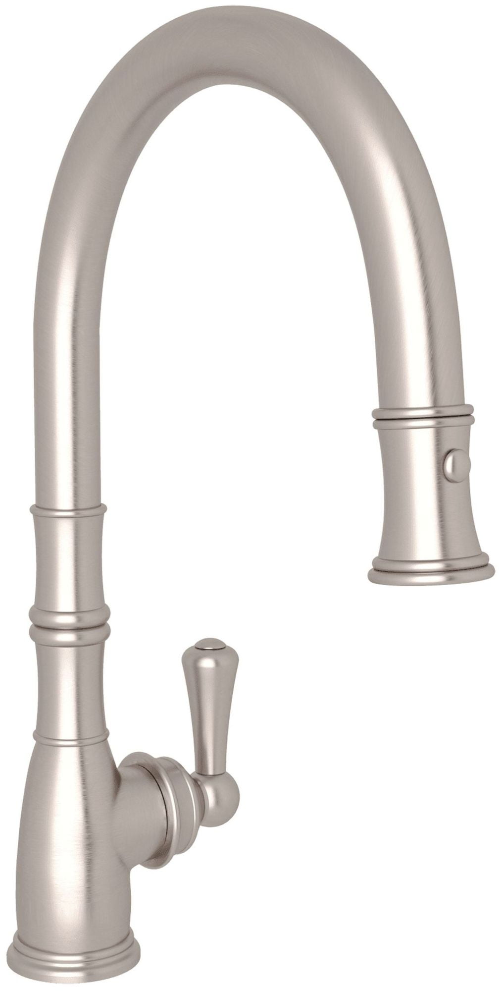 Elegant Georgian Classic Polished Nickel Pull-out Kitchen Faucet
