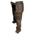 thumbnail image 1 of Perrini Men’s Fashion Motorbike Cowhide Motorcycle Leather Chaps Brown Color Lined, 1 of 5
