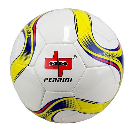 Perrini Official Size 5 Soccer Football Yellow and Blue