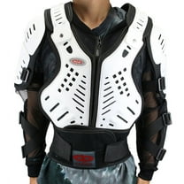 Perrini White CE Approved Full Body Armor Motorcycle Jacket Spine Protection Medium