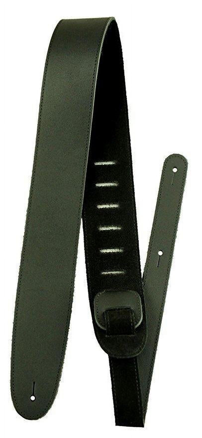 Perris 2.5" Soft Suede Black Guitar Strap With Premium Backing Fully Adjustable From 44.5" to 53"