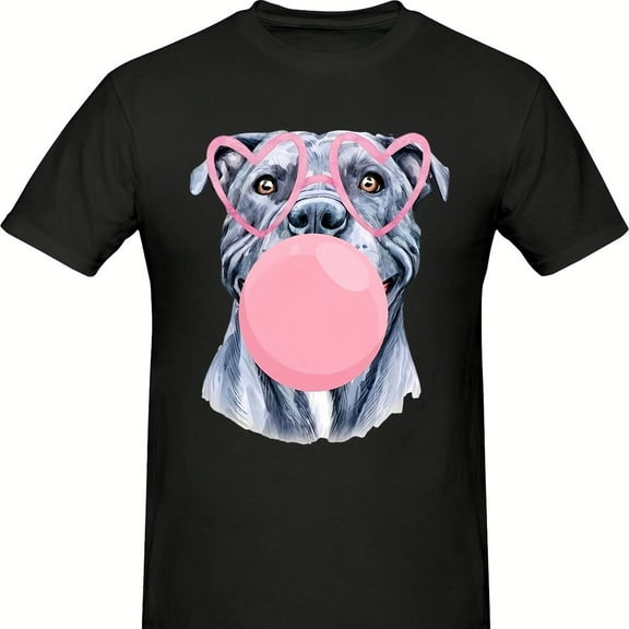 Perro Pitbull, Pitbull Negro, Pittie Mom, Diseño De mia De San Vain, Perro plando Burbuja Rosa D24