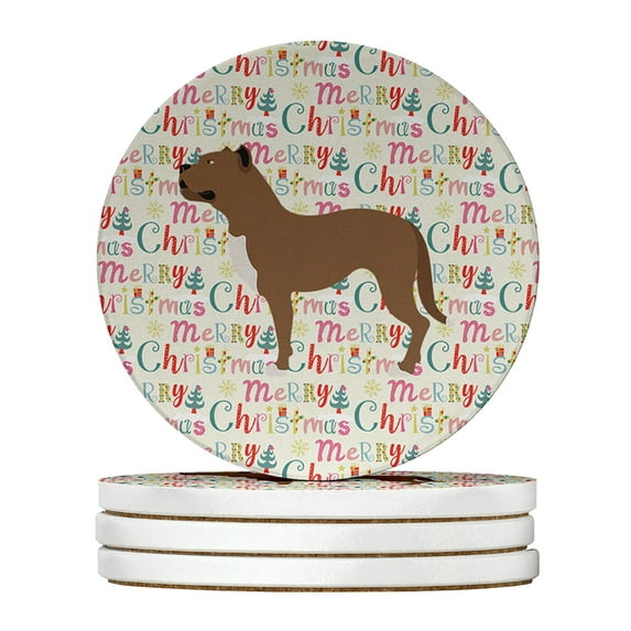 Perro de Presa Canario Large Sandstone Coasters Pack of 4 4 in x 4 in
