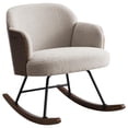 thumbnail image 1 of Perry Accent Rocking Chair, Modern Walnut Brown Bentwood, Beige Boucle, 1 of 5