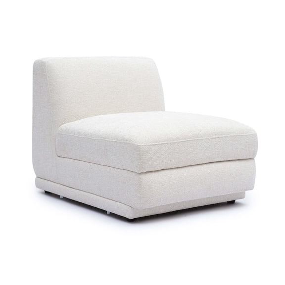 TOV Furniture Perry Cream Chenille Modular Armless Chair