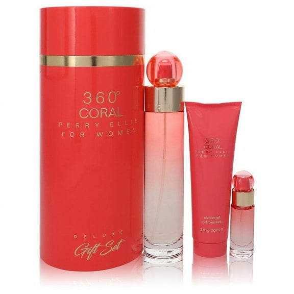 Perry Ellis 360 Coral by Perry Ellis Gift Set -- for Female
