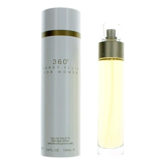 Perry Ellis 360° Eau de Toilette, Perfume for Women, 3.4 oz