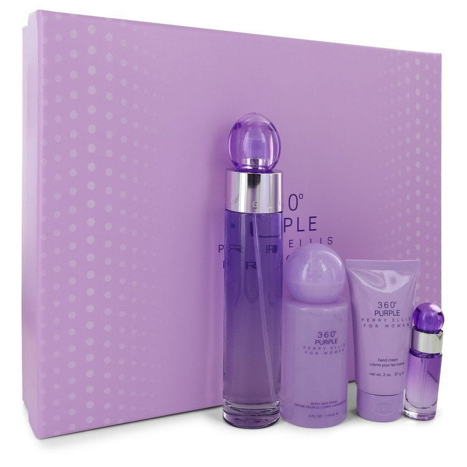 Perry Ellis 360 Purple by Perry Ellis Gift Set 3.4 oz Eau De