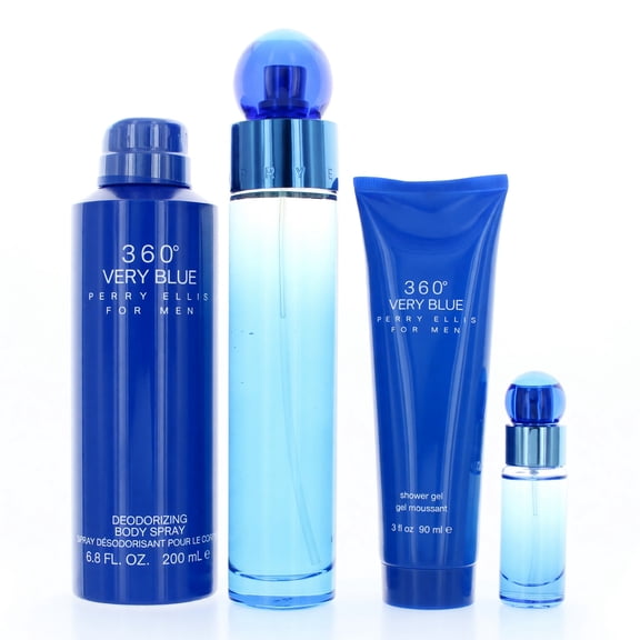 Perry Ellis 360 Very Blue by Perry Ellis, 4 Piece Gift Set for Men