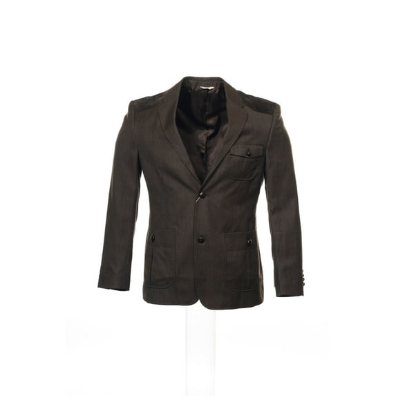 Perry Ellis Brown 2 Button Sport Coat Sports Jacket, Size 40 Short