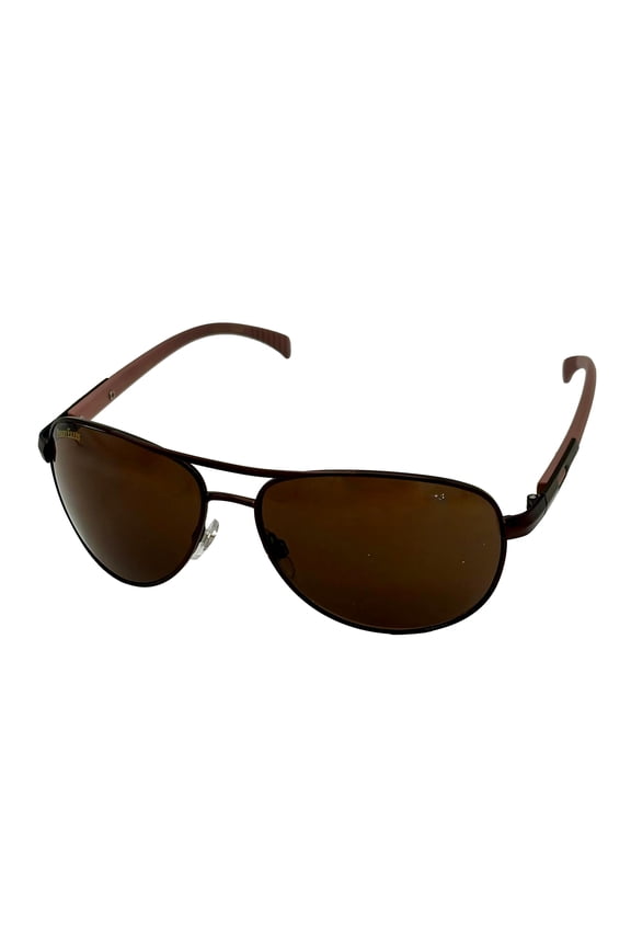 Brown Men Sunglass Metal Aviator Brown, Brown Lens PE23. 4