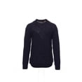 thumbnail image 1 of Perry Ellis (Greenwich Village) Purple Cable Knit Crew Neck Sweater, Size Medium, 1 of 4