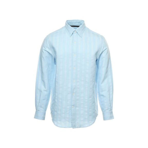 Perry Ellis Light Blue Striped Button Down Shirt Sport , Size Small