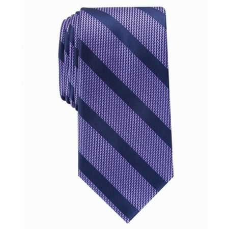 Perry Ellis Men's Brookford Stripe Tie Purple One Size