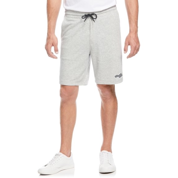 Perry Ellis America Mens Embroidered Flag Sweat Shorts Embr Stone Heather L