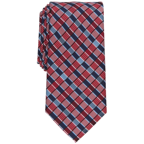 Perry Ellis Men's Ledon Geometric Tie Red Size Regular