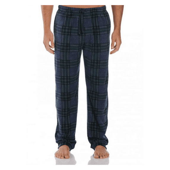 Perry Ellis Men's Microfleece Heather Ombre Plaid Pant June Bug,XL