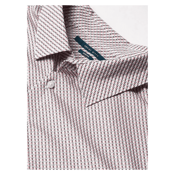 Perry Ellis Men's Multi Dot Geo Print Long Sleeve,2XLT