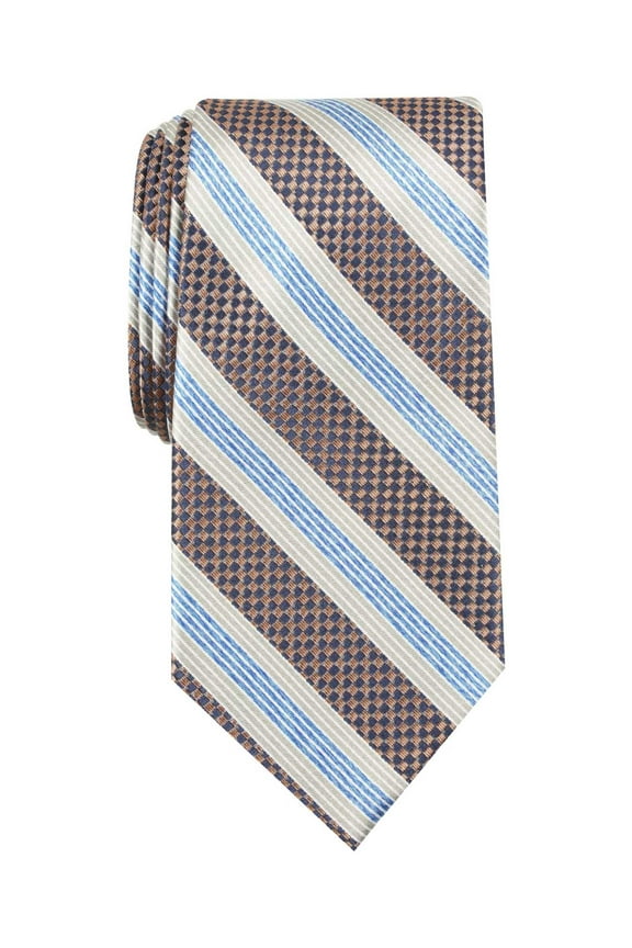 Mens Nairn Stripe Silk Ties, Orange