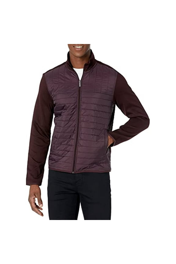 Men's Nylon Quilted Jacket, Port, 2X Large