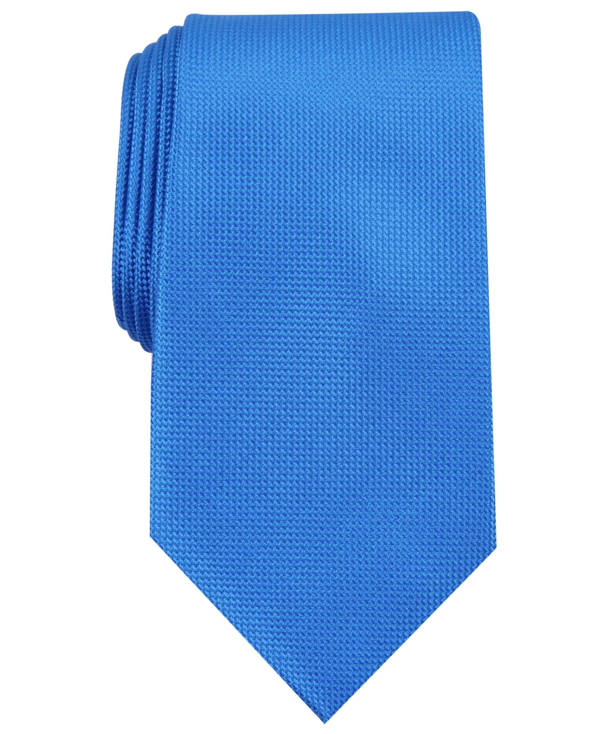 Regular Size Blue Silk Polyester Men's Tie