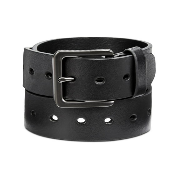 Perry Ellis Mens Leather Perforated Casual Belt
